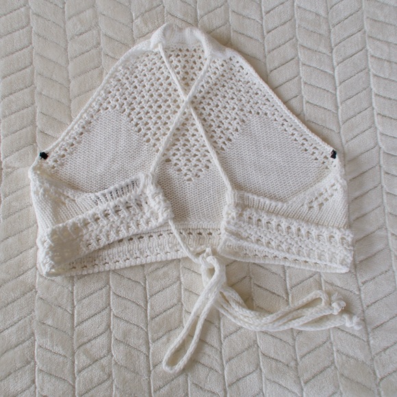 Forever 21 White knitted crop top - Picture 2 of 2